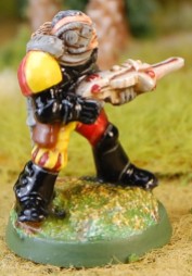 Space Marine Scout with Shuirken Catapult 1 4 close