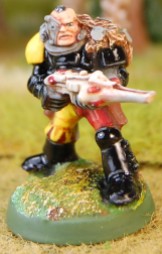 Space Marine Scout with Shuirken Catapult 1 5 close