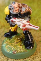 Space Marine Scout with Shuirken Catapult 1 6 close