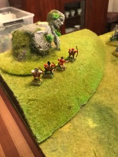 The archers slay the werewolf! They immediately start shooting again, taking out one of the Norse scrambling over the hill to assist their friends.